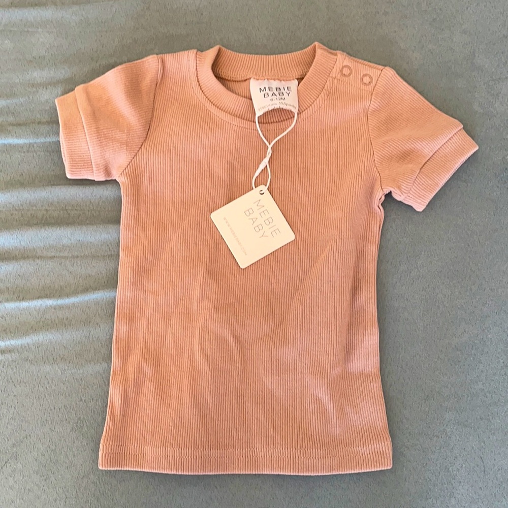 Mebie baby 6-12 top Mauve